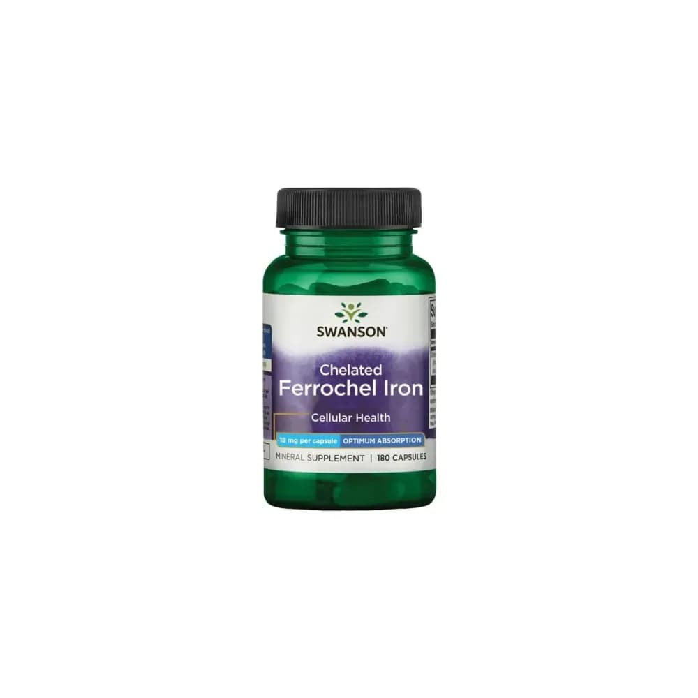 Swanson Chelated Ferrochel Iron 18mg - 180 gélules