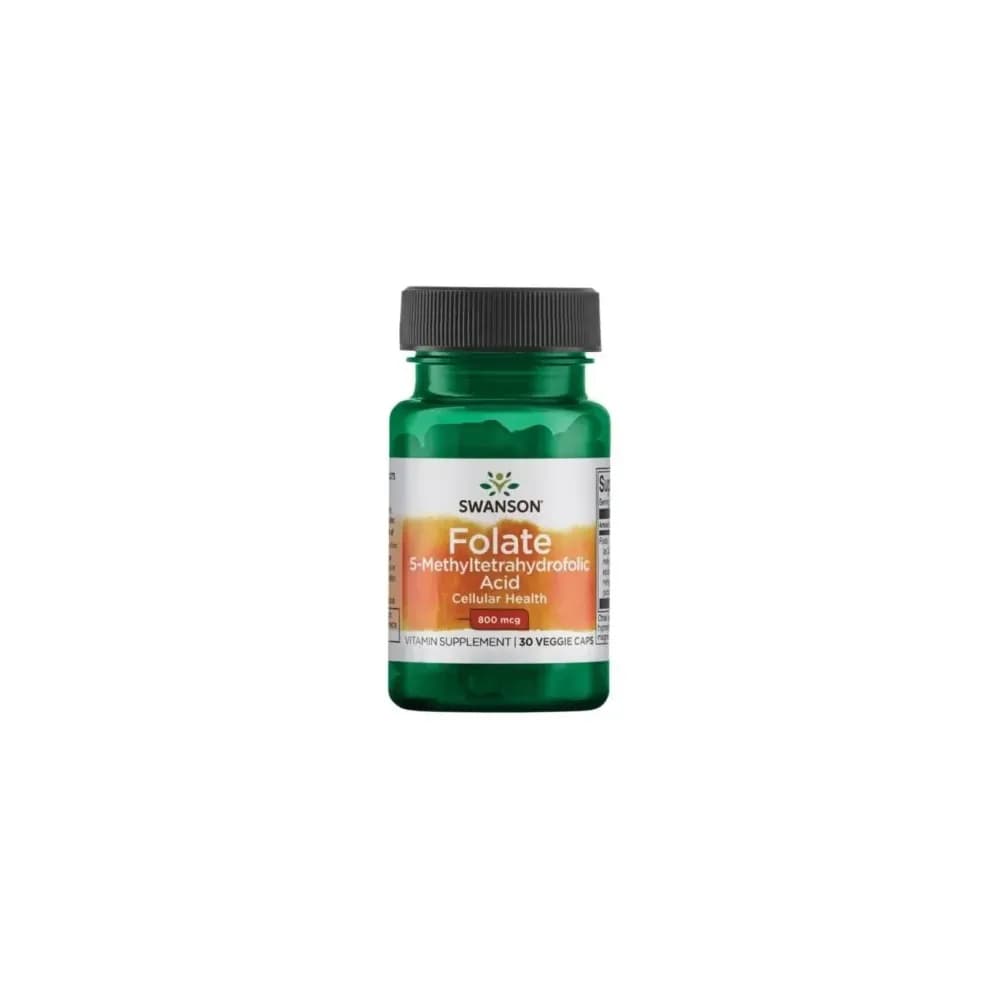 Swanson Folate (5-Methyltetrahydrofolic Acid) 800mcg 30 gélules végétales
