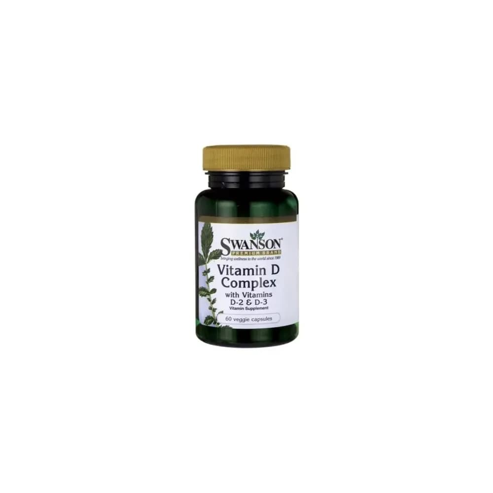 Swanson Vitamine D Complex with Vitamine D-2 & D-3 60 gélules végétales
