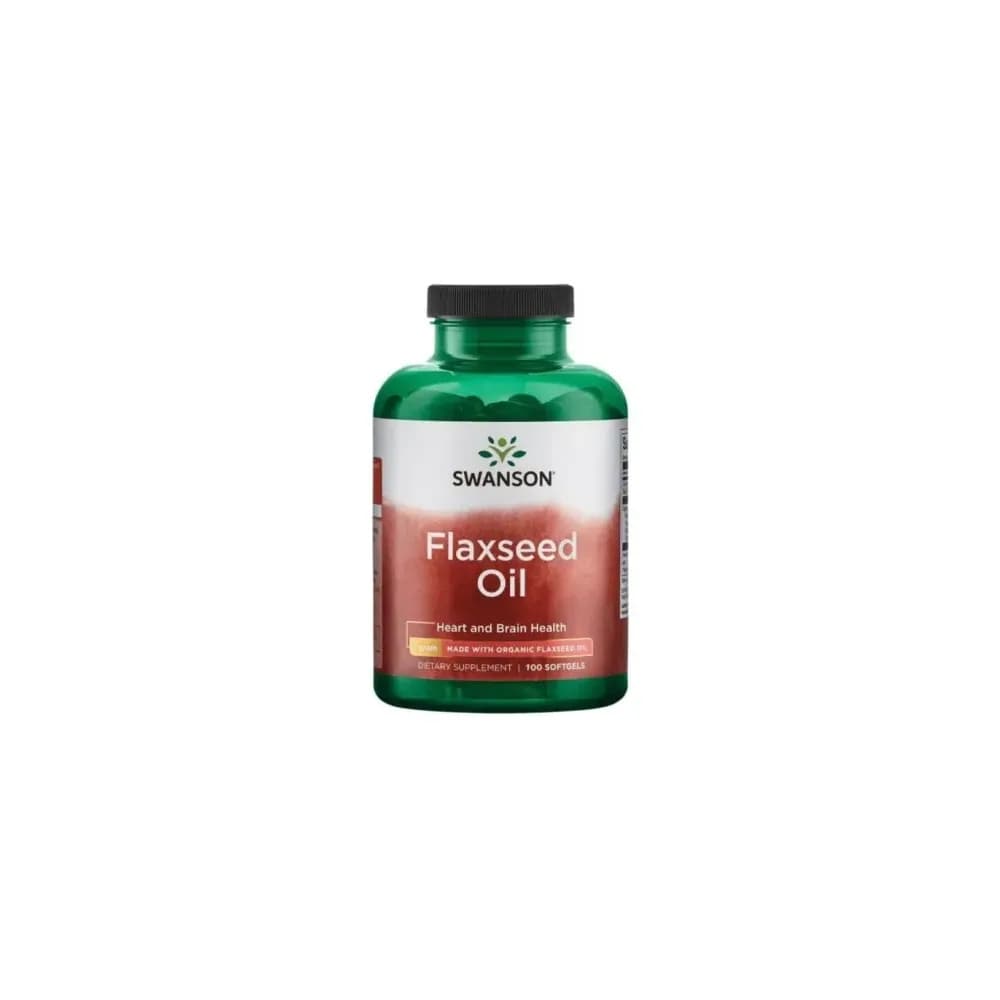 Swanson Flaxseed Oil Made with Organic 1g 100 capsules molles