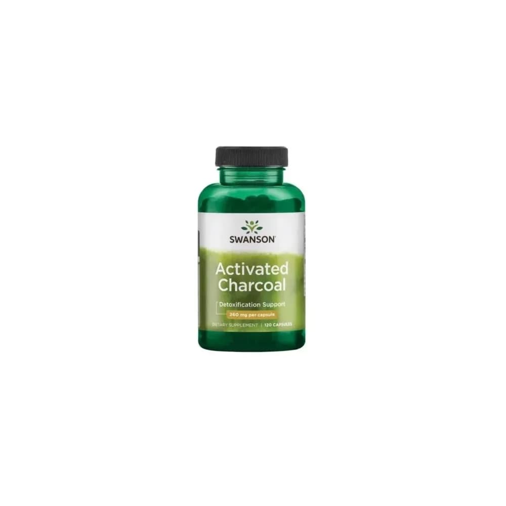 Swanson Activated Charcoal 260mg 120 gélules