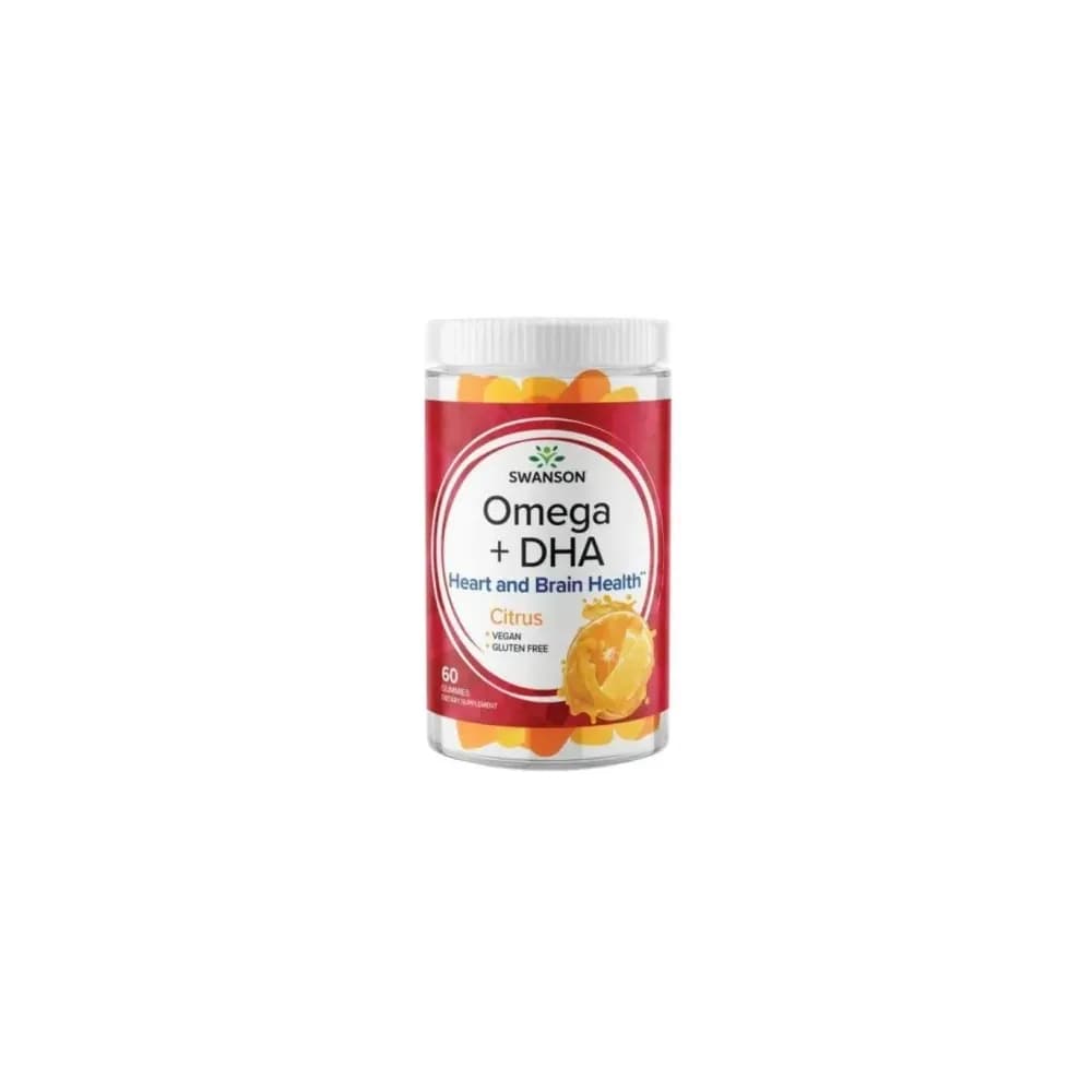 Swanson Omega + DHA Orange and Lemon 60 gommes