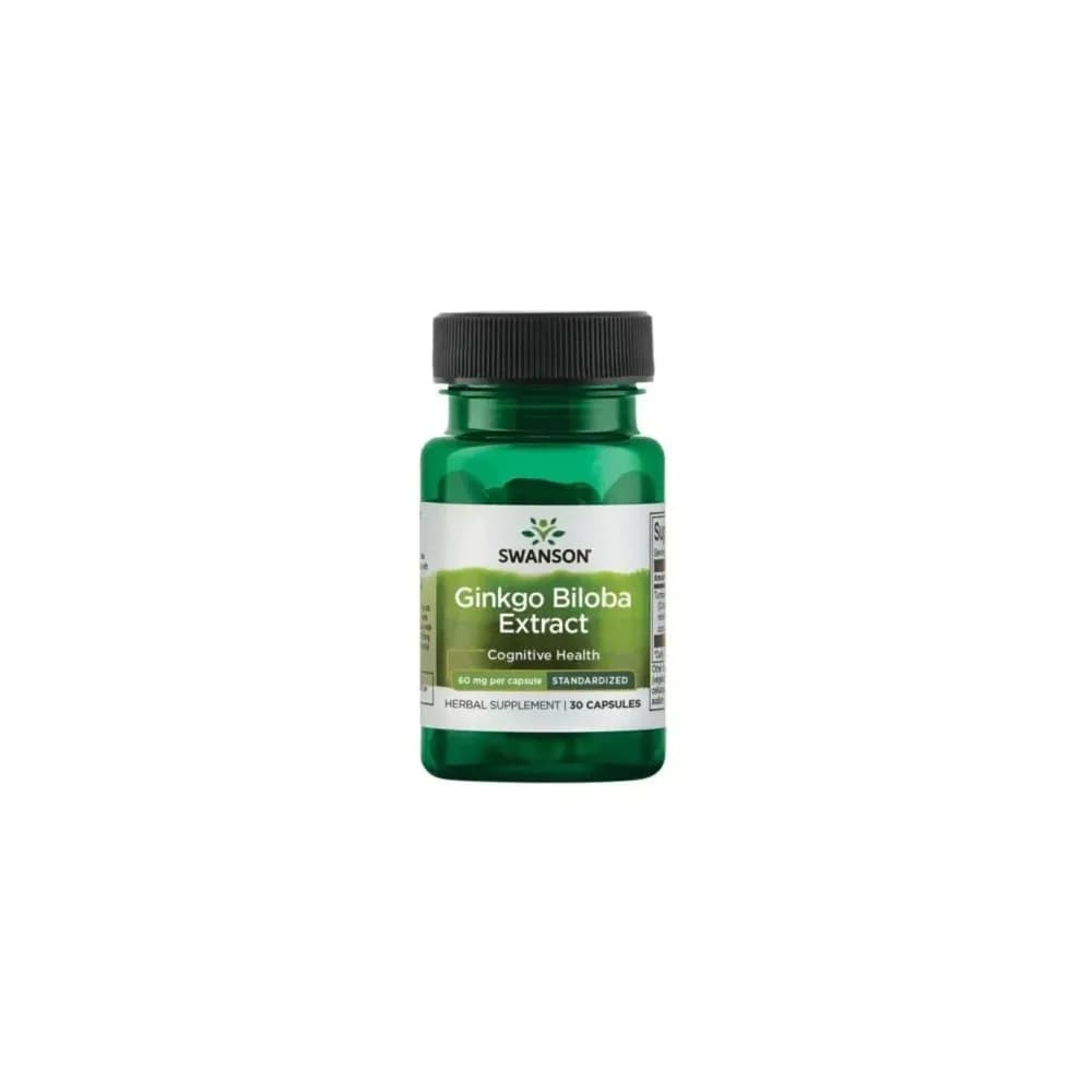 Swanson Ginkgo Biloba Extract 24% 60mg 30 gélules