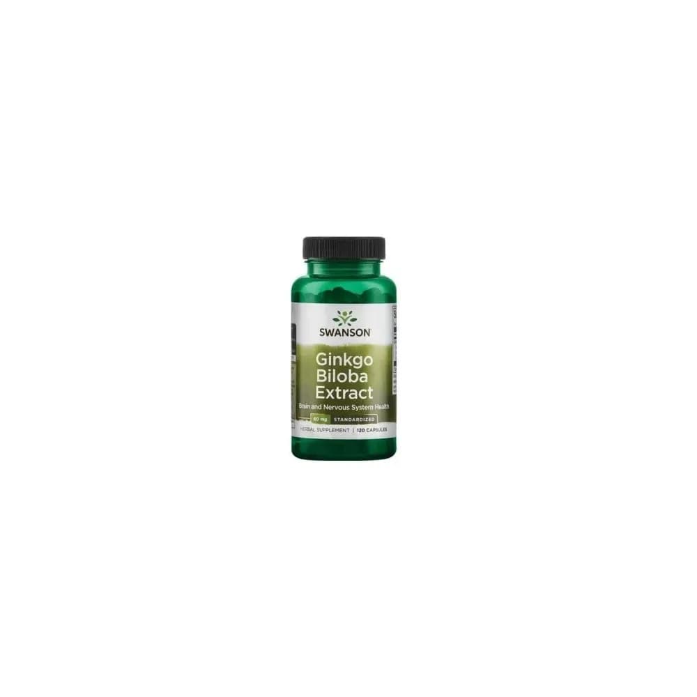 Swanson Ginkgo Biloba Extract 24% 60mg 120 gélules