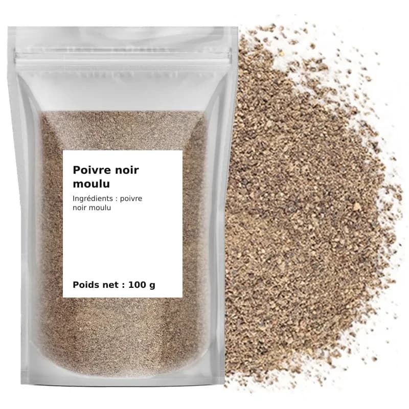 Poivre noir moulu 100 g