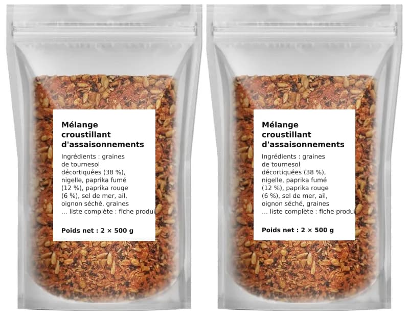 Mélange croustillant d'assaisonnements 1 kg