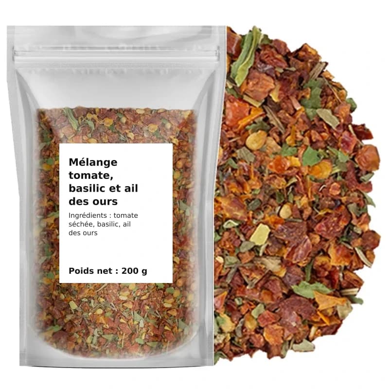 Mélange tomate, basilic et ail des ours 200 g
