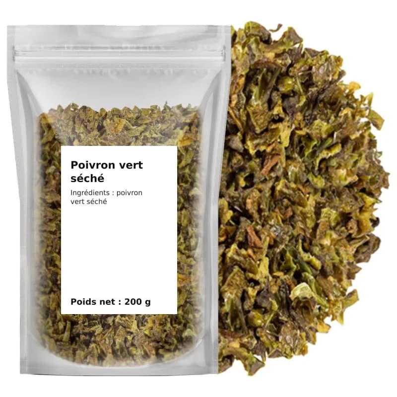 Poivron vert séché 200 g
