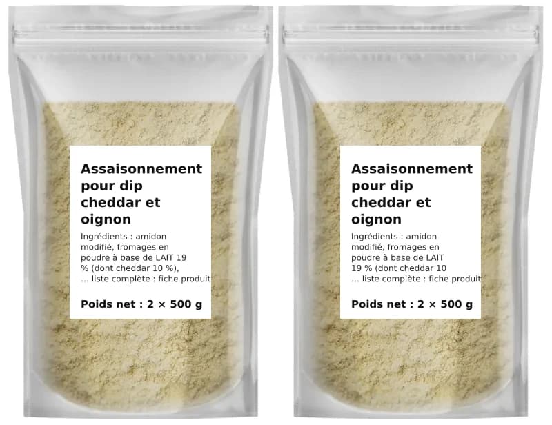 Assaisonnement pour dip cheddar et oignon 1 kg