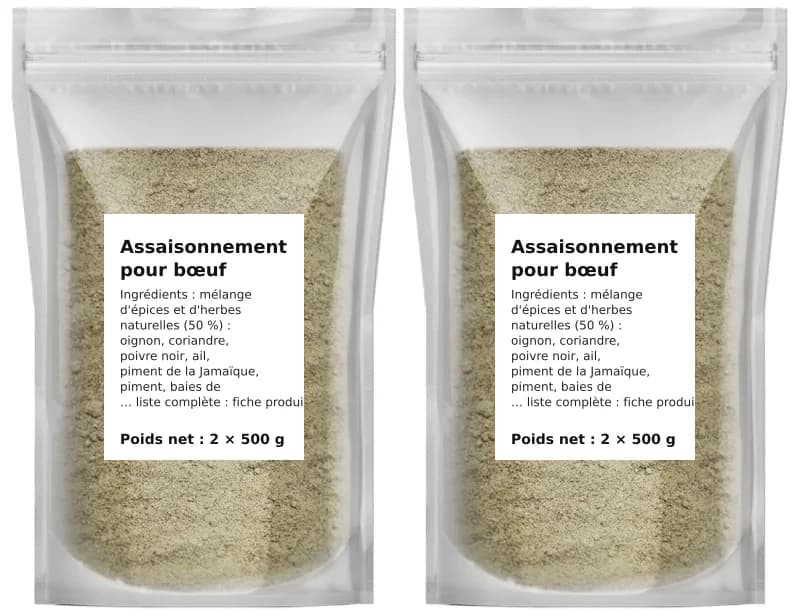 Assaisonnement pour bœuf 1 kg