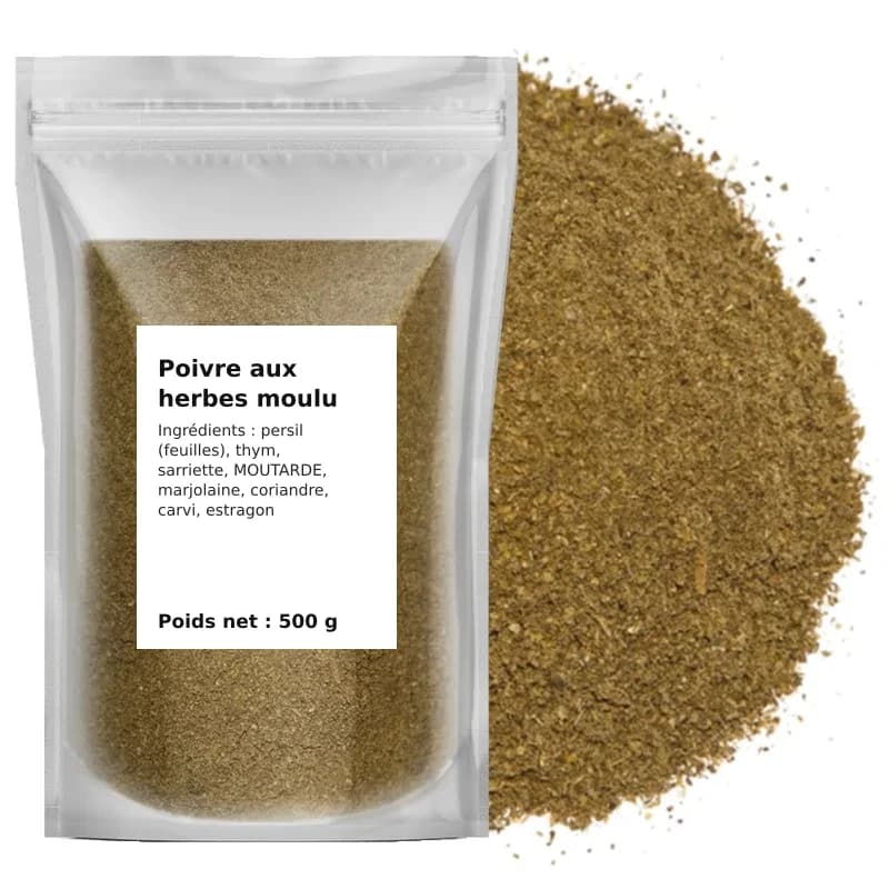 Poivre aux herbes moulu 500 g