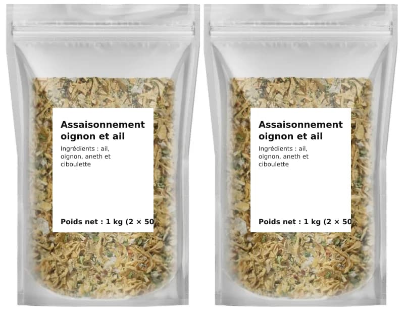 Assaisonnement oignon et ail 1 kg
