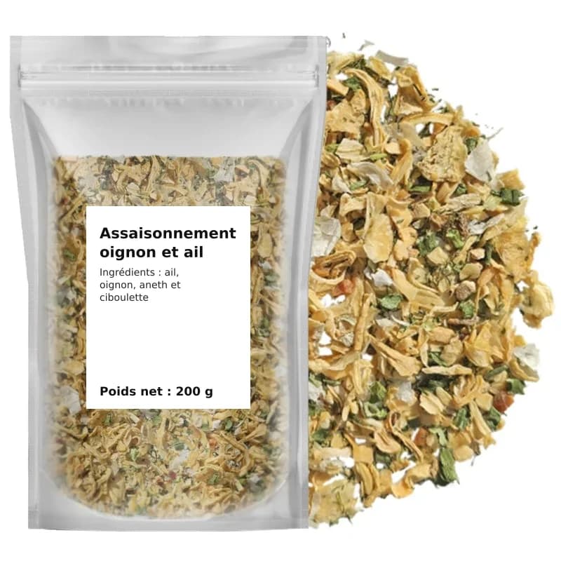 Assaisonnement oignon et ail 200 g