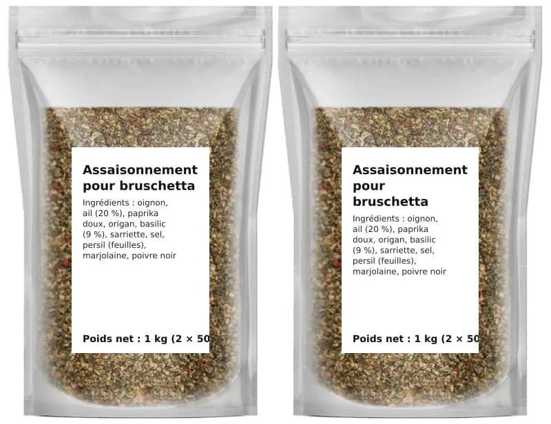 Assaisonnement pour bruschetta 1 kg