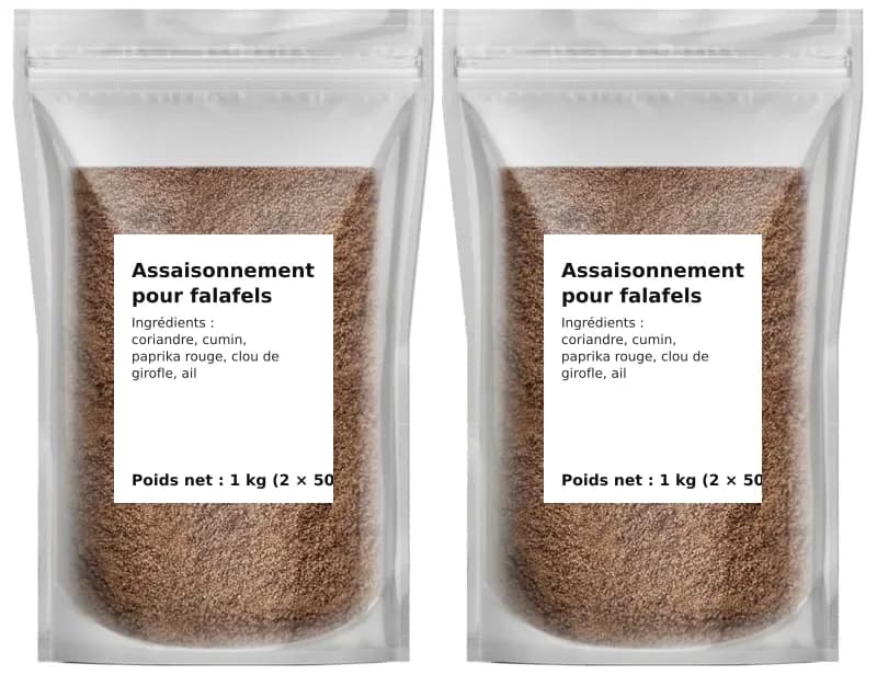 Assaisonnement pour falafels 1 kg