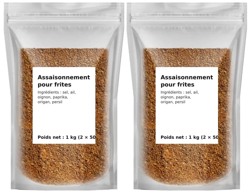 Assaisonnement pour frites 1 kg