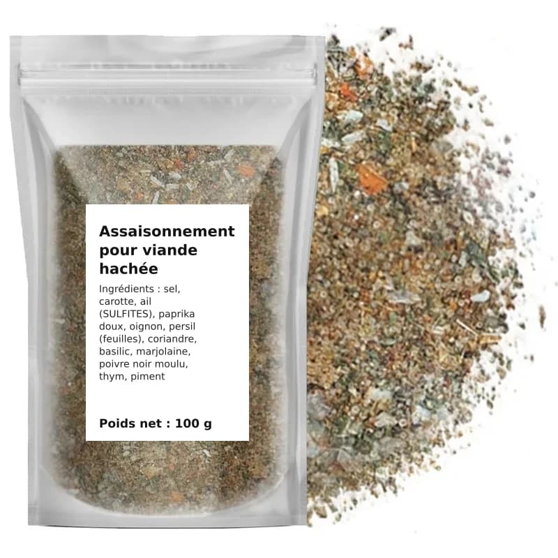 Assaisonnement pour viande hachée 100 g