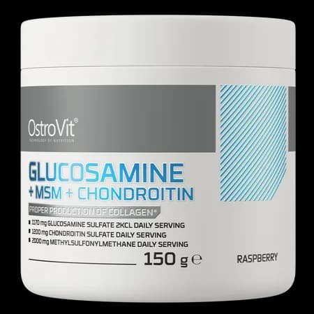 OstroVit Glucosamine + MSM + Chondroïtine 150 g - saveur framboise