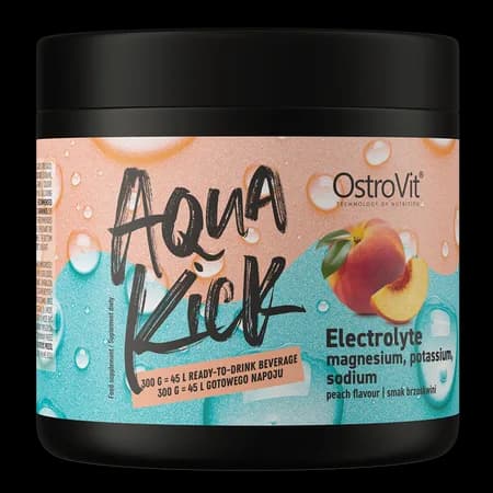 OstroVit Aqua Kick Électrolytes 300 g - saveur pêche