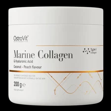 OstroVit Collagène marin + Acide hyaluronique 200 g - saveur coco-pêche