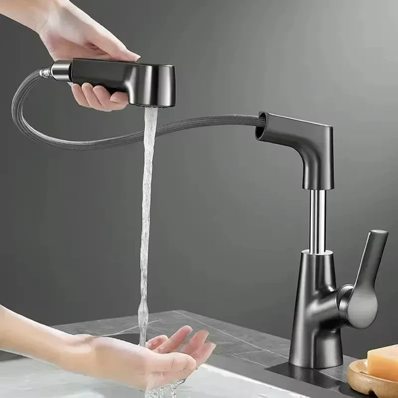 Évier de Cuisine Rotatif à 360 ° en Acier Inoxydable avec Pulvérisateur