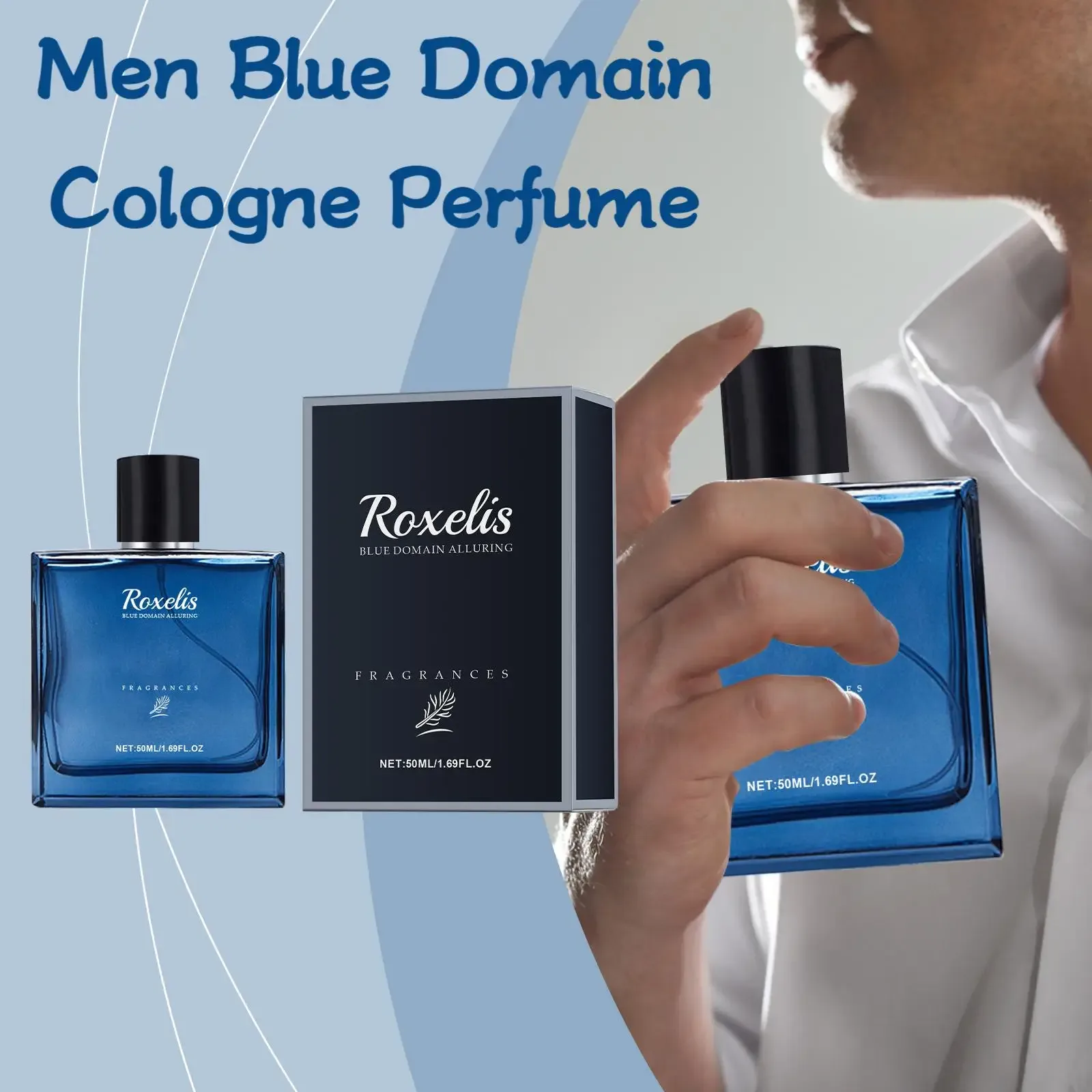 Roxelis 50ml Charmig Cologne parfum Spray homme bleu domaine parfum durable parfum phéromone flirt romantique rencontres parfum