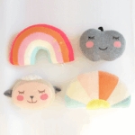 Pink Rainbow Pillow