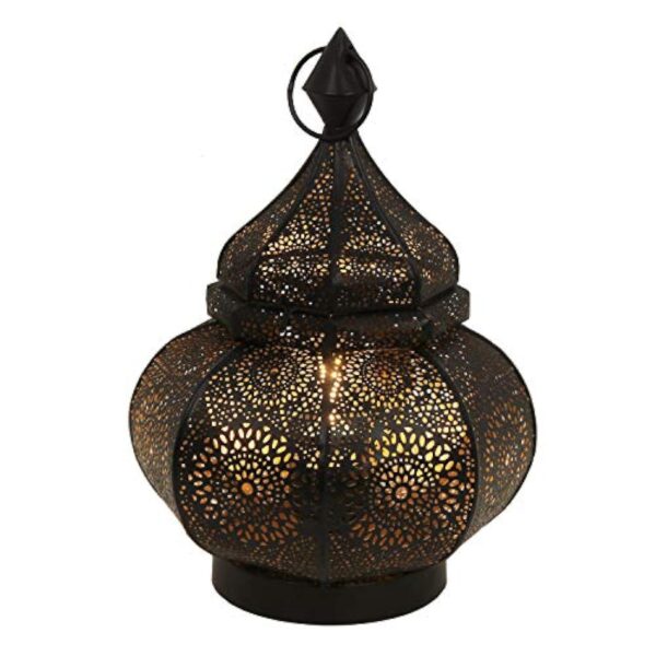 Casa Moro | Lampe de table orientale marocaine Asif hauteur 30 cm en noir avec douille E14 | Lampe de chevet en métal comme en 1001 nuit | Belle décoration de Noël | LN2070 – Image 6