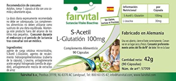 Fairvital | S-Acetyl L-Glutathion - 90 gélules vegan - forme stable de glutathion - haute biodisponibilité – Image 6