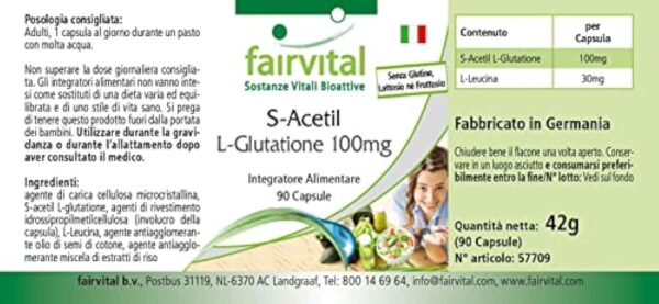 Fairvital | S-Acetyl L-Glutathion - 90 gélules vegan - forme stable de glutathion - haute biodisponibilité – Image 7