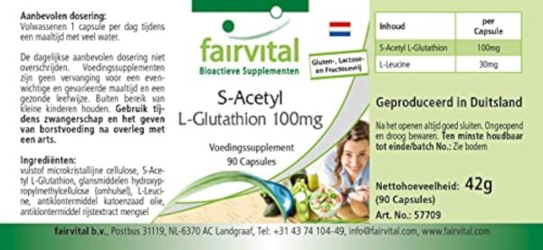 Fairvital | S-Acetyl L-Glutathion - 90 gélules vegan - forme stable de glutathion - haute biodisponibilité – Image 8