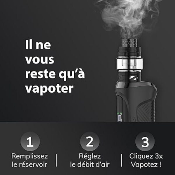 INNOKIN - Kroma 217 - Box Pour Cigarette Electronique - Puissance 100W/80W - Accu Non Fourni - Rechargement 1,7A - Pas De Vis 810 - Sans Clearomiseur - Sans Nicotine Ni Tabac - USB-C - Stealth Black – Image 5