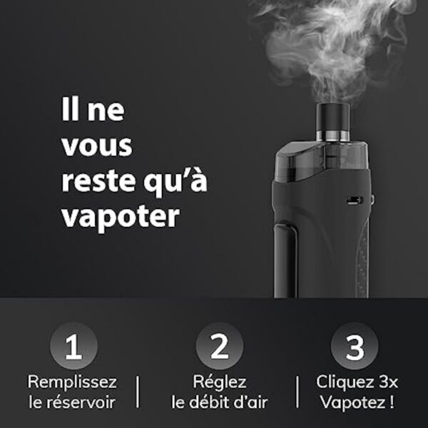 INNOKIN - Starter Kit Kroma Z 4,5ml - Cigarette Electronique Pod Mod - Puissance 6-40W - Batterie 1700 mA - Résistance 0,8 + 0,3 Ohm - 3 Drip Tips Inclus - Airflow MTL + RDL - Vert Nuit sans nicotine – Image 5