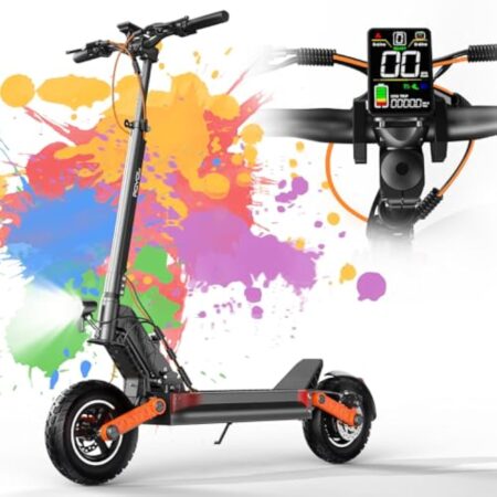 JOYOR Trottinette Electrique Adulte Professionelle S Serie Batterie 48V 13Ah/60V 18Ah/48V 26Ah Moteur 600W/600W*2/1000W*2 Trotinette Electrique Autonomie 50KM Pneus Tout Terrain Double Suspension