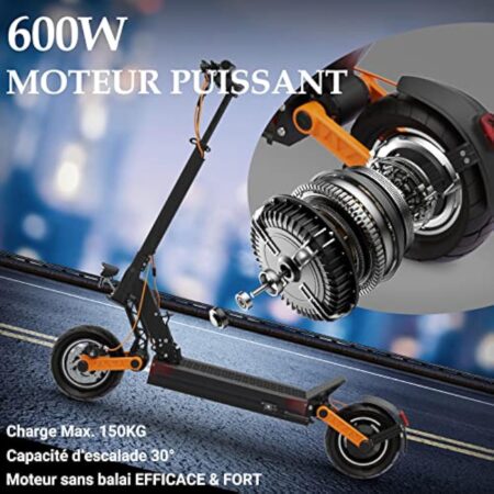 JOYOR Trottinette Electrique Adulte Professionelle S Serie Batterie 48V 13Ah/60V 18Ah/48V 26Ah Moteur 600W/600W*2/1000W*2 Trotinette Electrique Autonomie 50KM Pneus Tout Terrain Double Suspension – Image 3