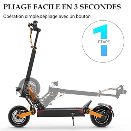 JOYOR Trottinette Electrique Adulte Professionelle S Serie Batterie 48V 13Ah/60V 18Ah/48V 26Ah Moteur 600W/600W*2/1000W*2 Trotinette Electrique Autonomie 50KM Pneus Tout Terrain Double Suspension – Image 6