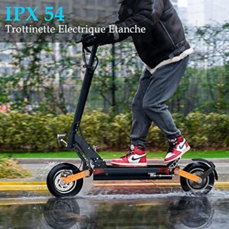 JOYOR Trottinette Electrique Adulte Professionelle S Serie Batterie 48V 13Ah/60V 18Ah/48V 26Ah Moteur 600W/600W*2/1000W*2 Trotinette Electrique Autonomie 50KM Pneus Tout Terrain Double Suspension – Image 7