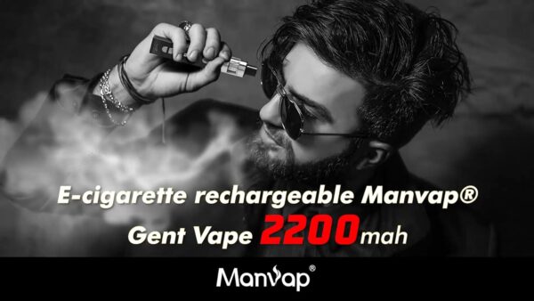 Manvap GENT Cigarette Électronique Kit Complet 80W 2200mAh avec 6x10ml E Liquide, Top Refill Atomiseur 0,3ohm 2ml, E-Cigarette Vape Pen Set sans Nicotine noir – Image 16