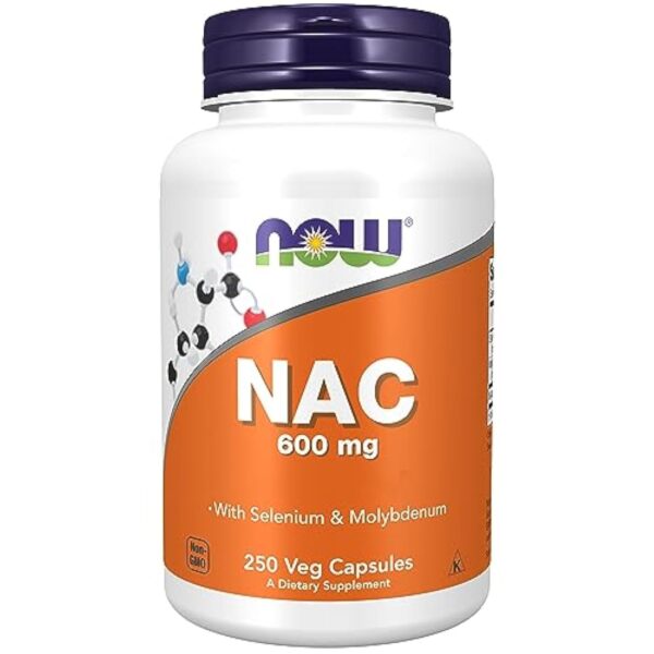 Now Foods, NAC (N-Acétyl Cystéine), 600mg Dépôt de 3 Jours, Complément Alimentaire, 250 Capsules végétaliennes, Testé en Laboratoire, Sans Soja, Sans Gluten, Sans OGM