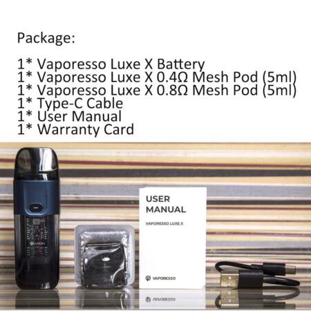 Original Vaporesso | 40W 5ml Pod System Kit Built in 1500mAh Battery DTL MTL Vaping with Luxe X pod No Nicotine – Image 8