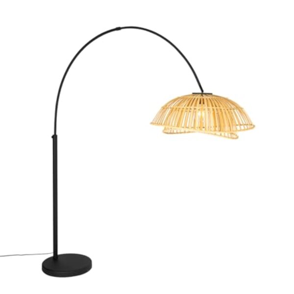 QAZQA pua - Lampadaire Oriental - 1 lumière - H 194 cm - Naturel - Oriental - Éclairage intérieur - Salon I Chambre I Cuisine I Salle à manger – Image 8