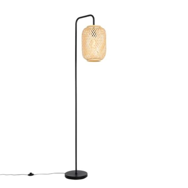 QAZQA yvonne - Lampadaire Oriental - 1 lumière - H 170 cm - Naturel - Oriental - Éclairage intérieur - Salon I Chambre I Cuisine I Salle à manger