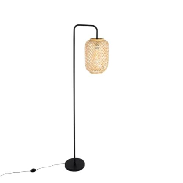 QAZQA yvonne - Lampadaire Oriental - 1 lumière - H 170 cm - Naturel - Oriental - Éclairage intérieur - Salon I Chambre I Cuisine I Salle à manger – Image 6