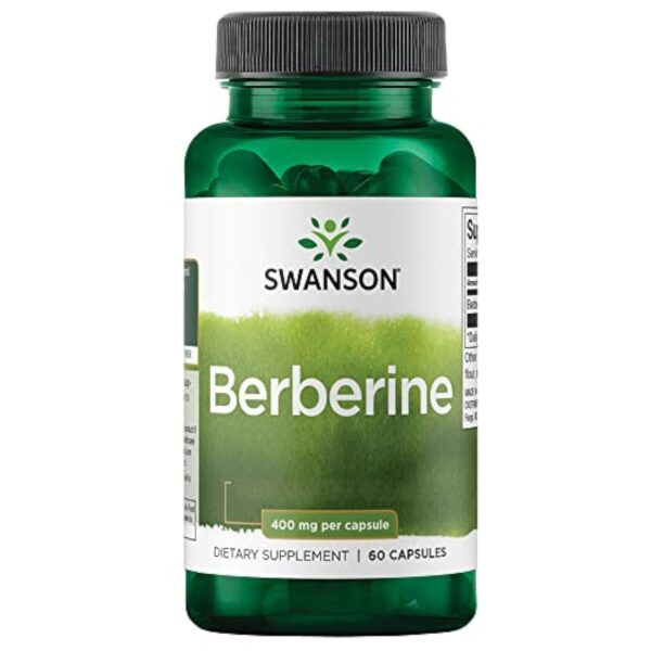 Swanson, Berberine, 400mg, Berberis Aristata, 60 Capsules, Testé en Laboratoire, Sans Soja, Sans Gluten, Sans OGM