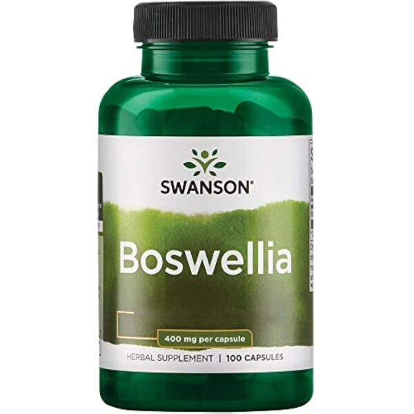 Swanson, Boswellia, 400mg, Résine d'Encens, Boswellia Serrata, 100 Capsules, Testé en Laboratoire, Sans Soja, Sans Gluten, Sans OGM