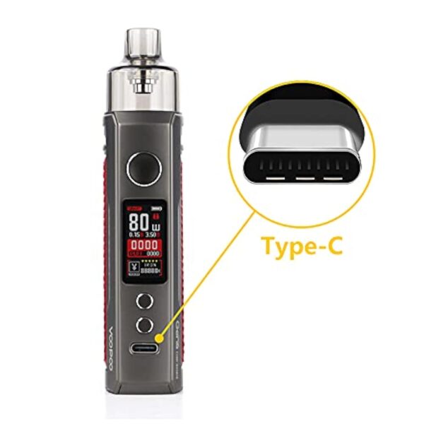 VOOPOO Drag X 80W 4.5ML Kit Cigarettes électroniques Kit de démarrage - Pas de batterie, sans e liquide, sans nicotine (Bronze Knight) – Image 3