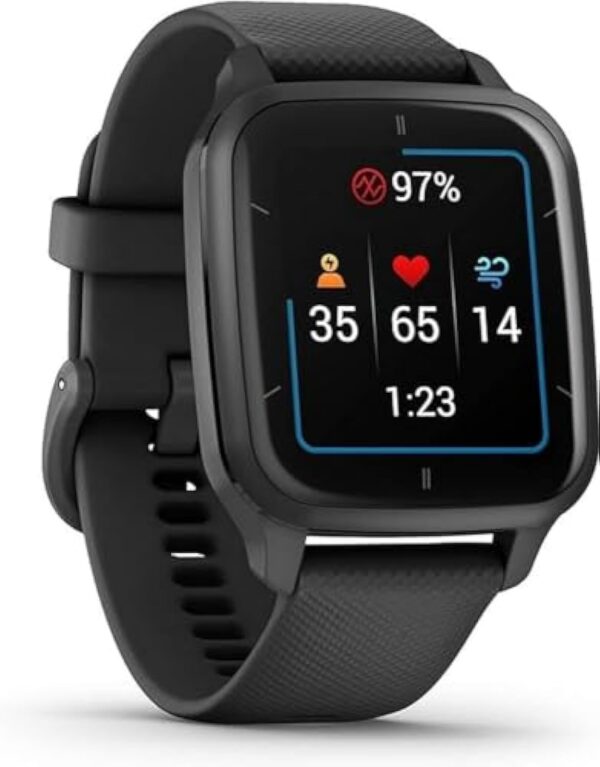 Garmin Venu Sq 2 – Music Edition - Montre connectée GPS Multisports avec écran AMOLED et Suivi santé - Gray avec Bracelet Noir - Boîtier 40 mm – Image 12