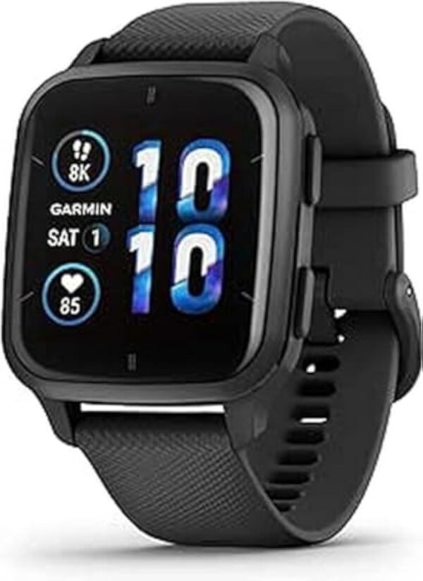 Garmin Venu Sq 2 – Music Edition - Montre connectée GPS Multisports avec écran AMOLED et Suivi santé - Gray avec Bracelet Noir - Boîtier 40 mm – Image 6