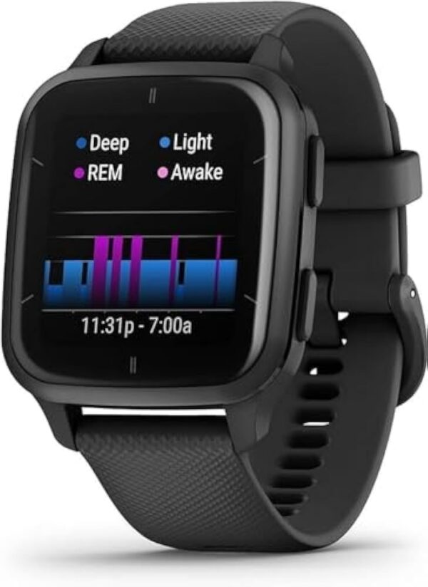 Garmin Venu Sq 2 – Music Edition - Montre connectée GPS Multisports avec écran AMOLED et Suivi santé - Gray avec Bracelet Noir - Boîtier 40 mm – Image 10