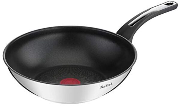 Tefal Emotion Poêle wok 28 cm, Revêtement antiadhésif, Garantie 10 ans, Base épaisse pour une diffusion de chaleur homogène, Design élégant, Poignée robuste, Induction, Indicateur de cuisson E3001904